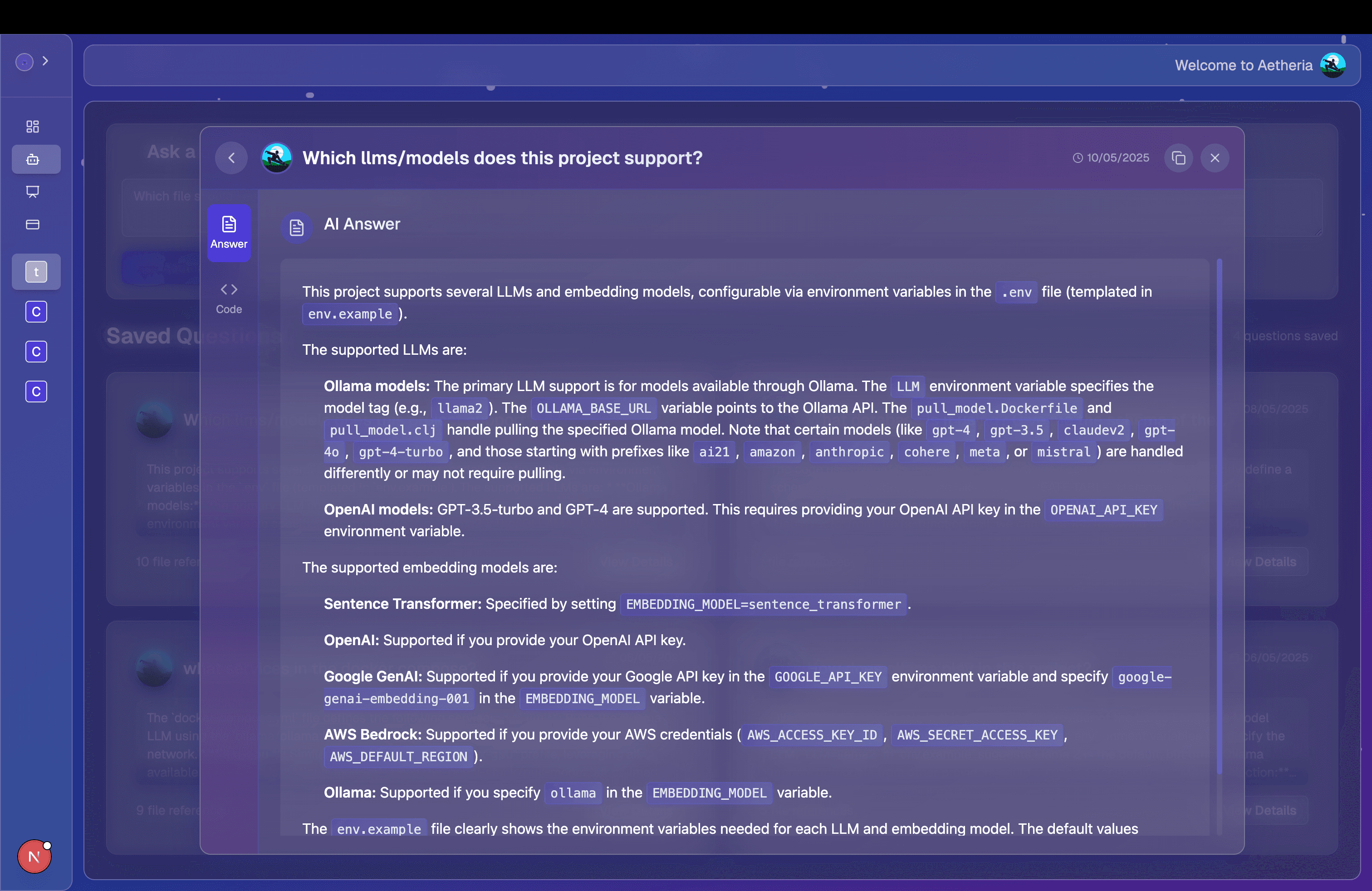 Code Analysis Feature