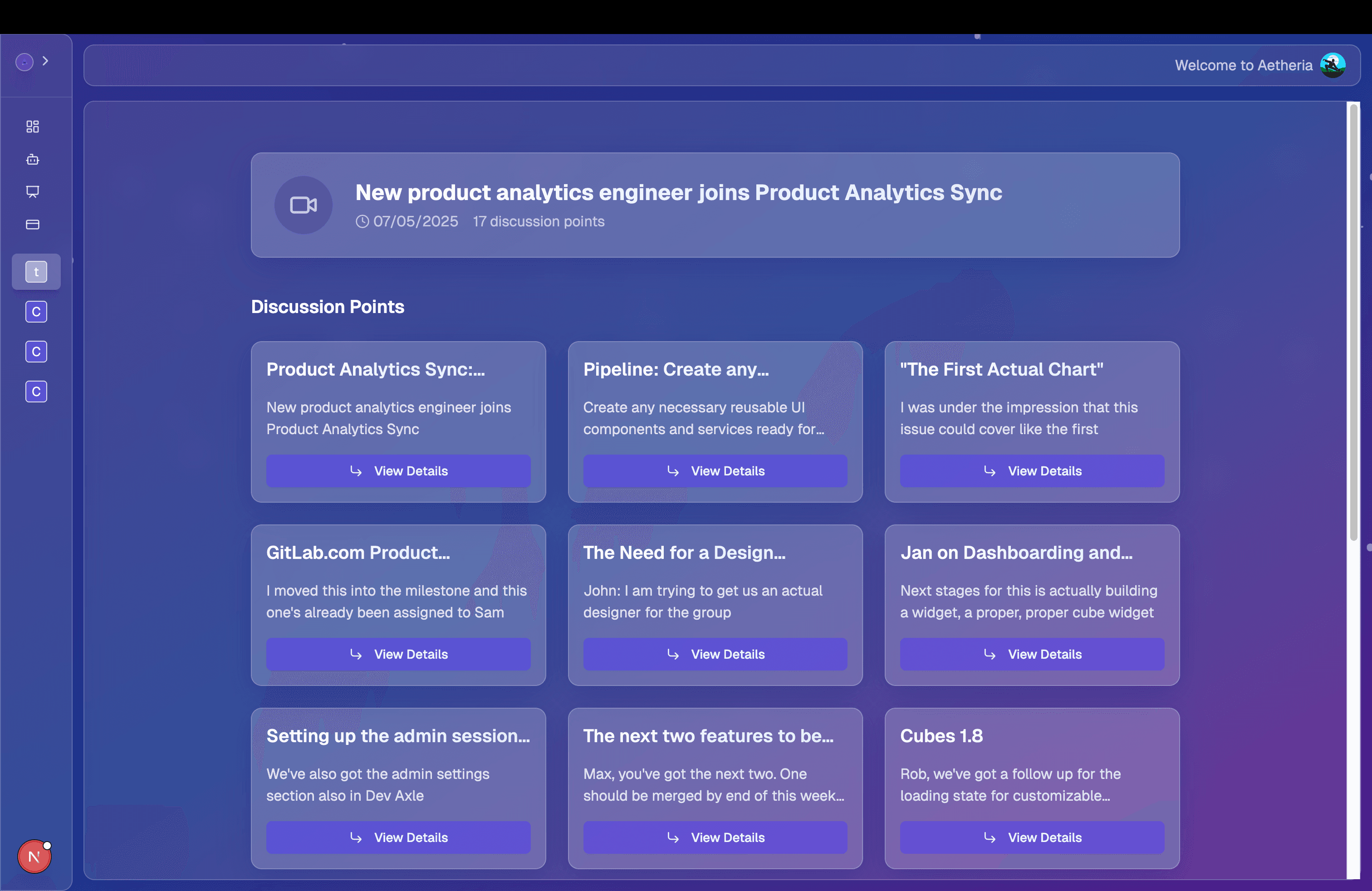 Meeting Summaries Feature